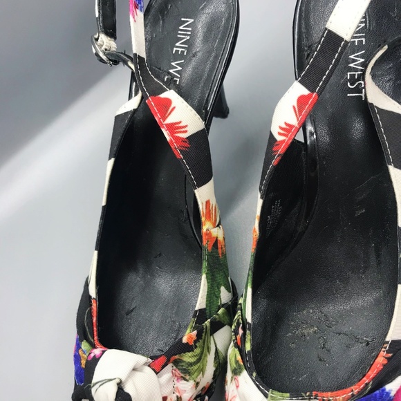 Nine West Floral Pointed Heels - Size 7.5 - Picture 3 of 5